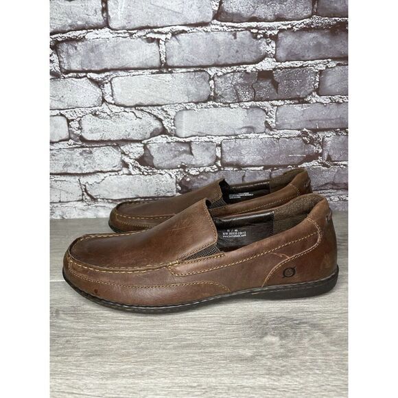 Born Handcrafted Brown Leather Casual Slip On Comfort Loafers Men Sz 11M US/45EU - Picture 1 of 16